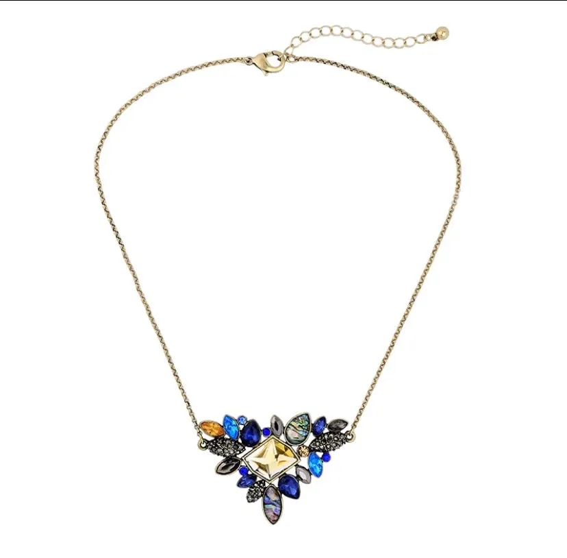 VINTAGE MULTI COLOR CRYSTAL VIVIAN PENDANT
