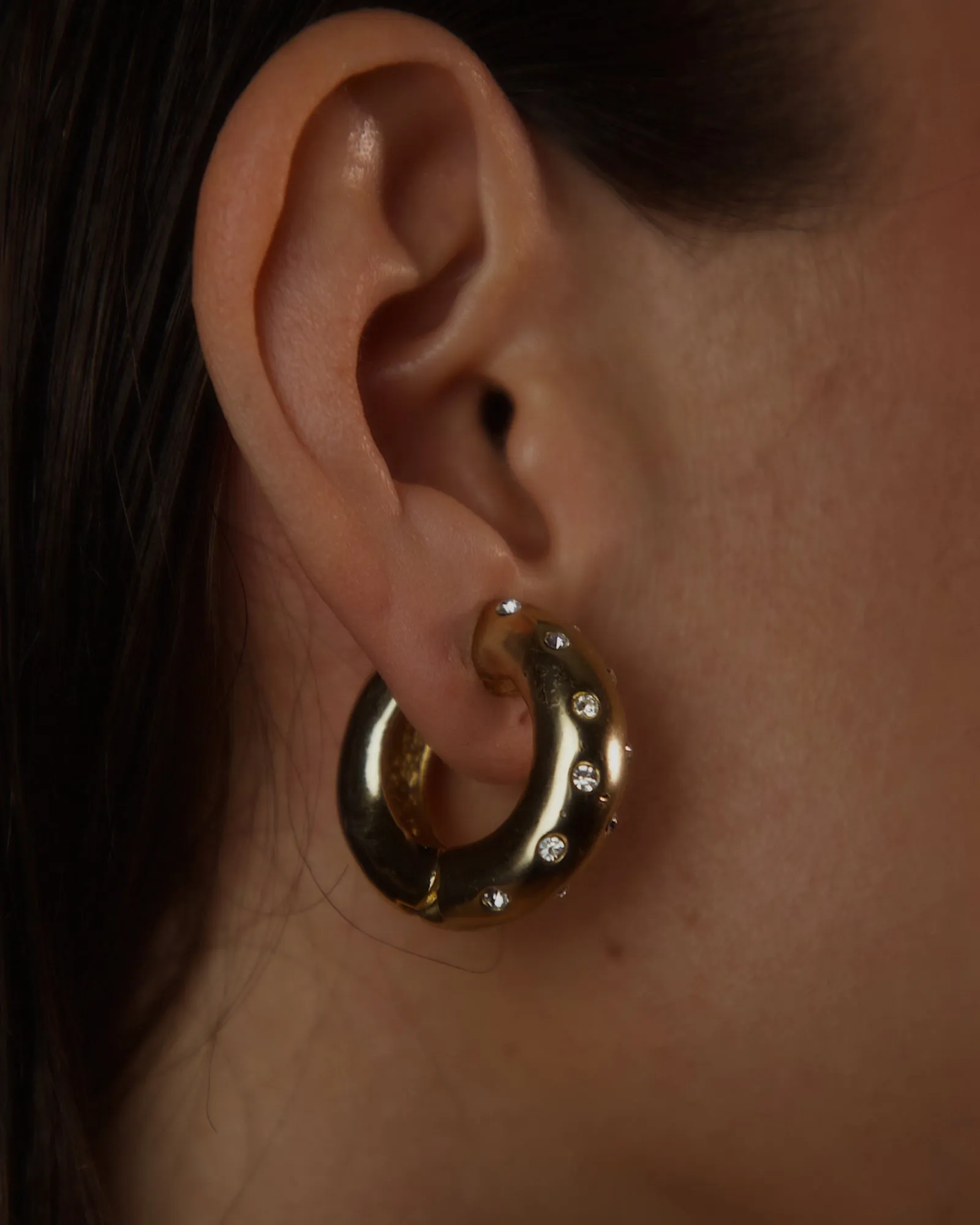 Vintage Reversible Hoop Clip Ons