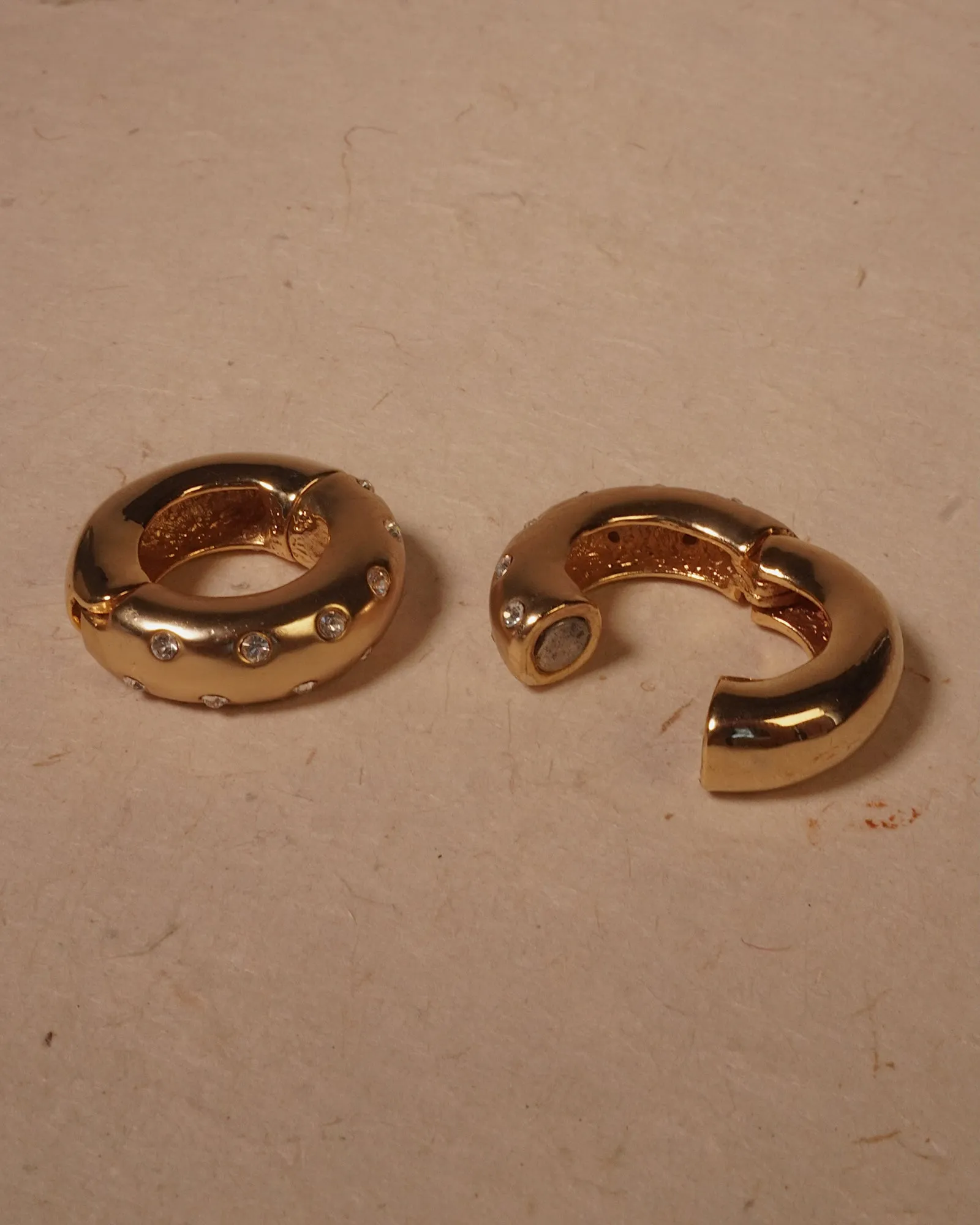 Vintage Reversible Hoop Clip Ons