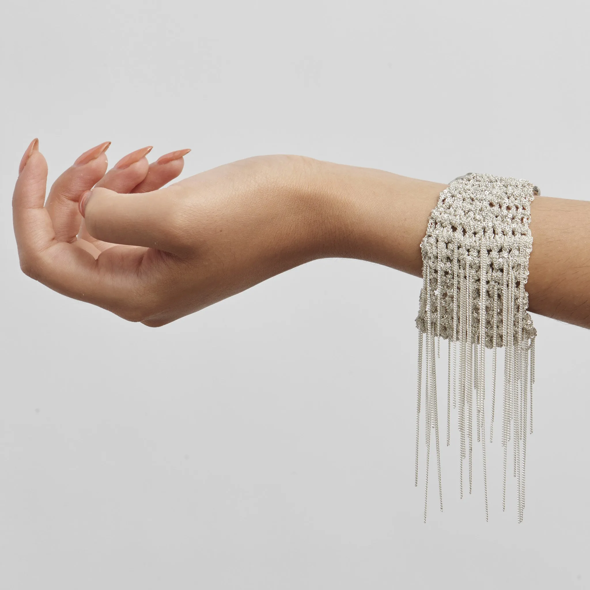 Waterfall Bracelet in Rose Gold   Silver w/ Brass Clasp