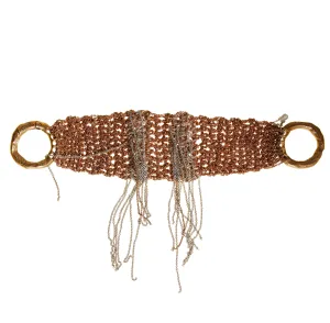 Waterfall Bracelet in Rose Gold   Silver w/ Brass Clasp