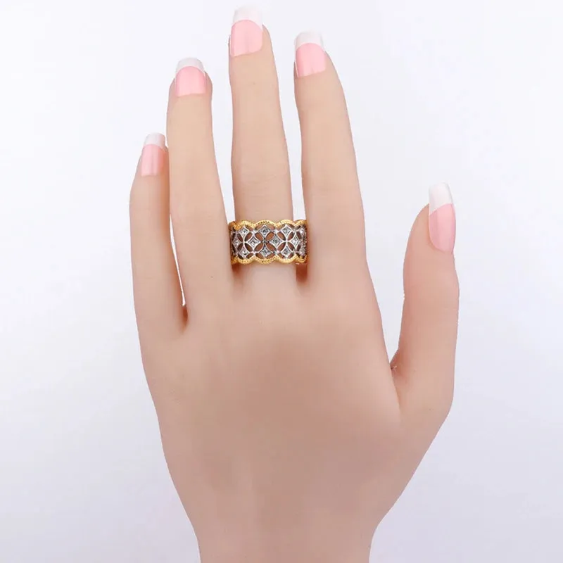 White Sapphire Rings For Women Wedding Engagement Jewelry
