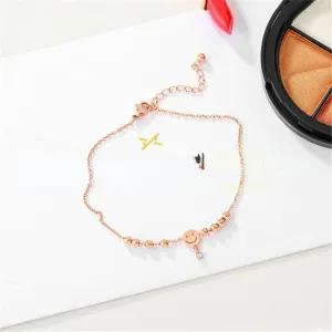 Wholesale Titanium Steel Smiley Anklet JDC-AS-ChangA001