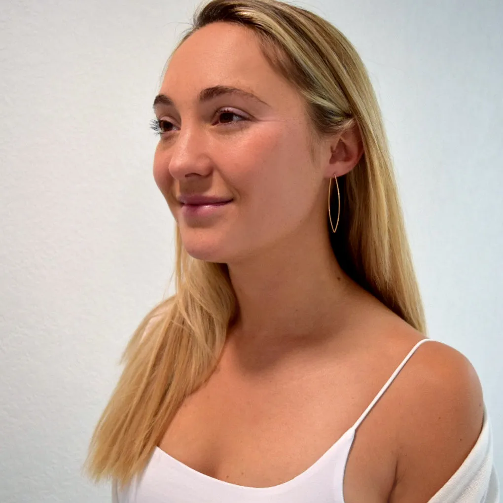 Wire Closed Hoop Threader Earrings