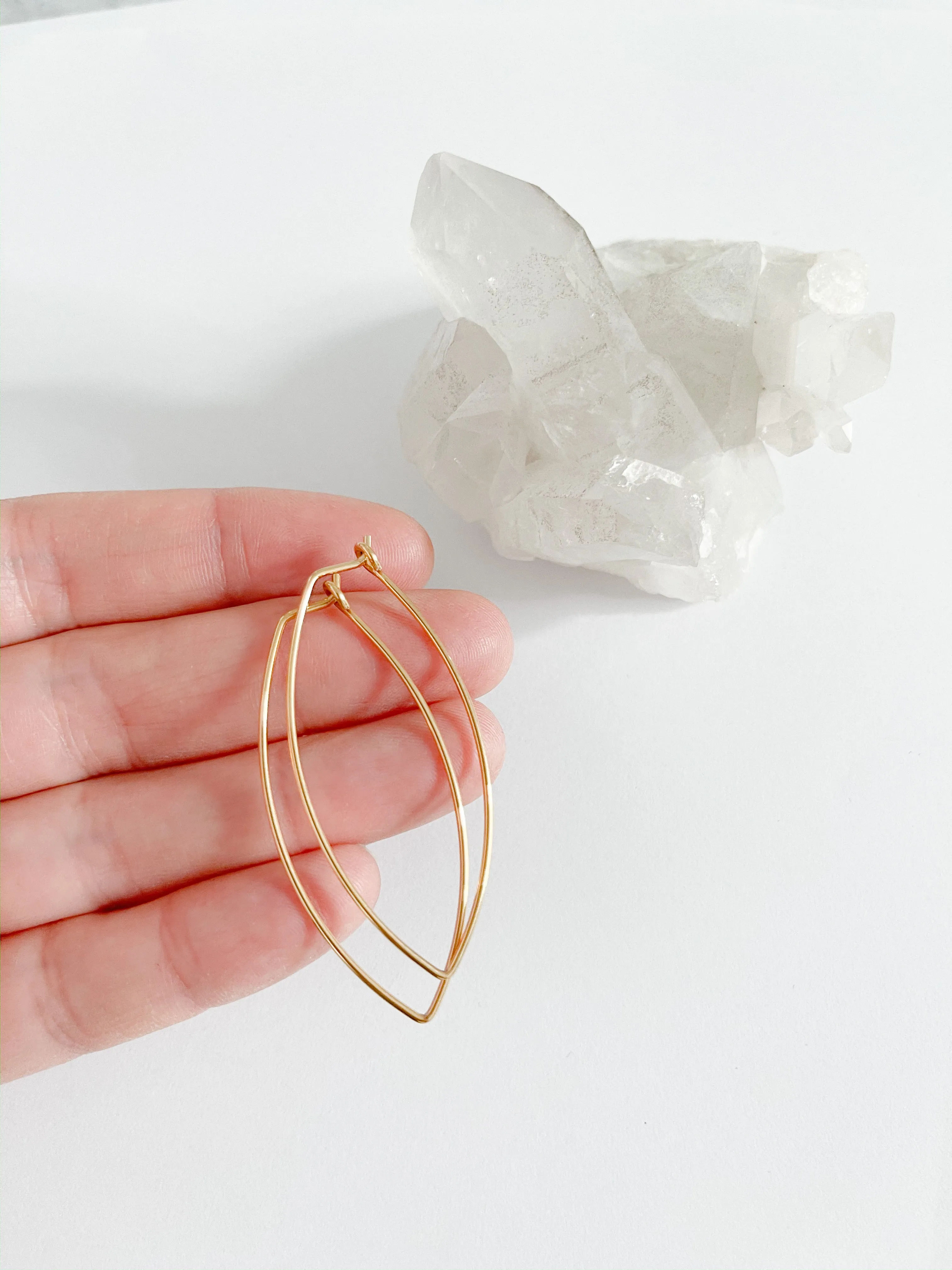 Wire Closed Hoop Threader Earrings
