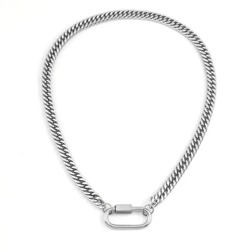 Women Clasp Chunky Thicker Necklace Heavy Chain Gold Jewelry