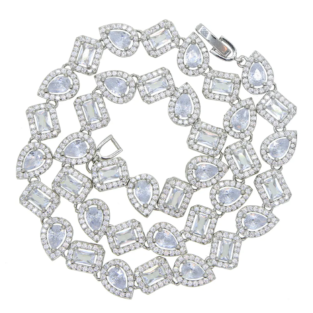 Women Wedding Jewelry Geometric CZ Tear Drop Round