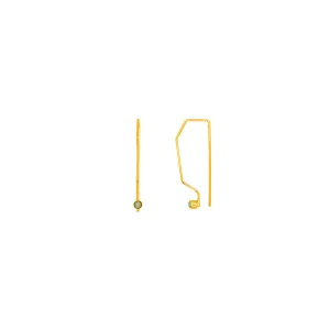 You're Hooked Geo Threader Earrings in Opal & Gold